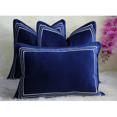 Embroidered shop velvet cushions